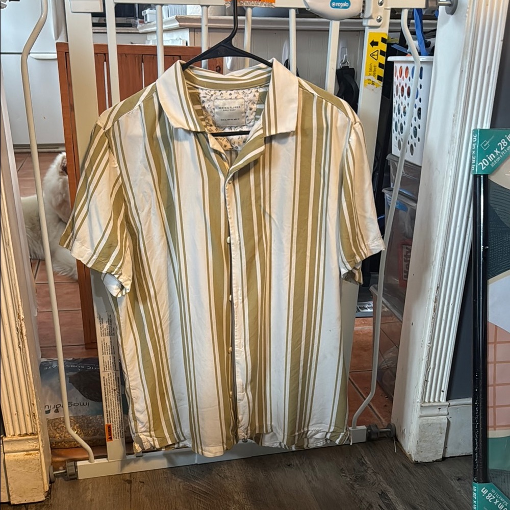 Men's Striped Short Sleeve Shirt
